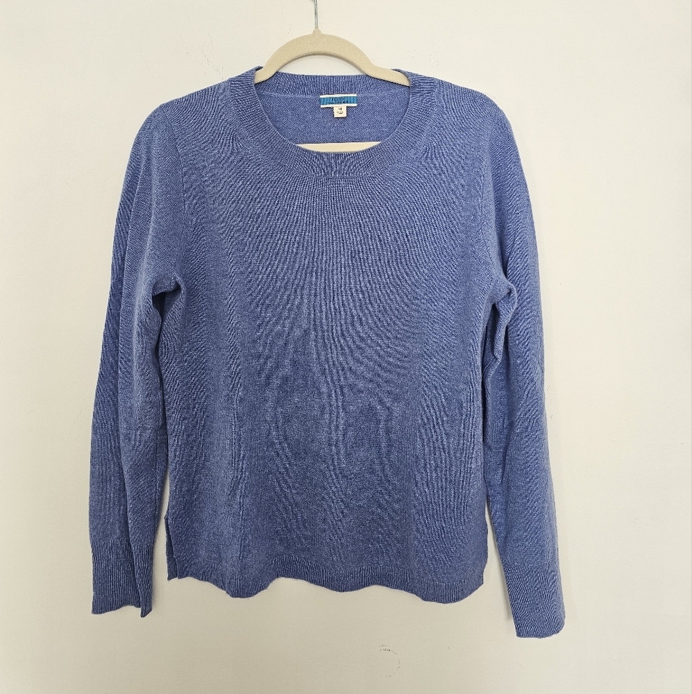 J. Crew 100% Cashmere Blue Crew Neck Sweater